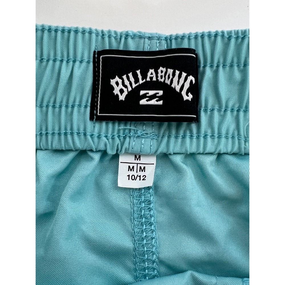 Billabong Swim Trunks Shorts Aqua Blue Elastic Waist Beach Surf Casual‎ Mens - Picture 4 of 4